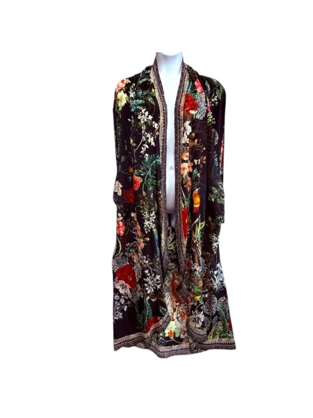 SOLD NWT Camilla Raised With Wolves Silk Crystal Embellished Long Jacket L/XL